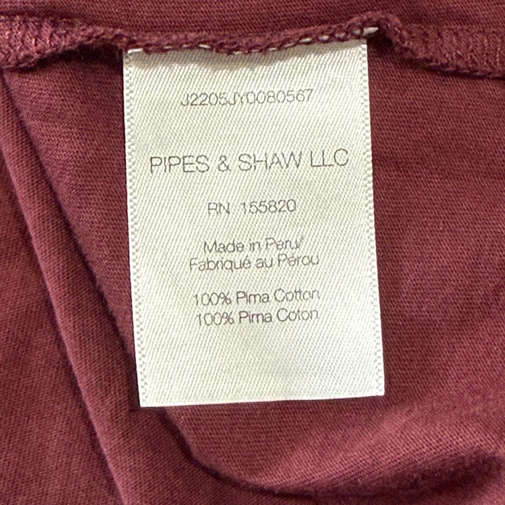 Veronica Beard Jeans Burgundy Designer XL Pima Cotton Ruched Puff Sleeve Top - Picture 4 of 10